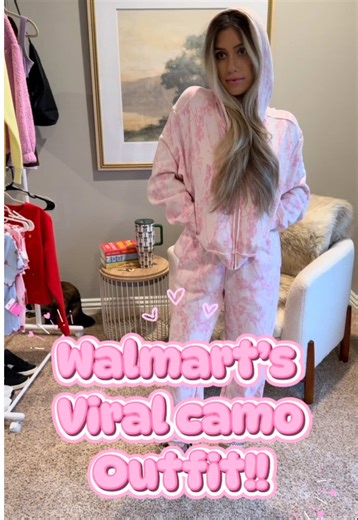 🌸Walmart's viral pink camo set It's definitely worth all the hype!! It's so soft and cozy. Not to mention adorable!! Comment 🔗 and I’ll message you! (Affiliate link) Also, my bookmark purse came in and I can't wait to do an unboxing video of it tomorrow!! Has anyone seen the bookmark purses?? #walmartcreator #walmartfashion #viralfashion #matchingoutfit #stylewithme