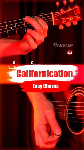 Californication - Easy Chorus 🎸 Part 3/3 #californication #guitartok #guitarchords #acousticguitar #guitarlesson