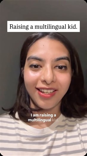 Nidhi Bhati on Instagram: "Raising a multilingual kid is way too much fun. 🤣The little language that they create with a mixture of all languages is truly special. 🥰❤️🧿 #multilingual #kid #multilingualkids #fyp #trendingreels #ᴇxᴘʟᴏʀᴇᴘᴀɢᴇ #viral #mom Have you ever heard a multilingual kid speak ? 🤣"