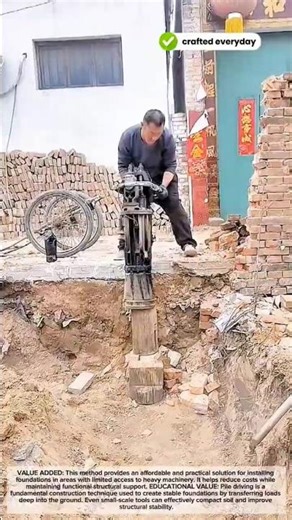 Manual Pile Driving Machine for Small-Scale Construction #9work