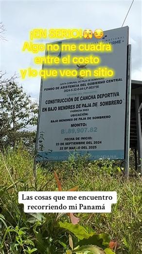 Me encanta que en las comunidades hayan espacios para hacer deporte, pero debe ser congruente el costo con la obra. Ojo yo no y ingeniería para saber de esto, pero mi materia gris me dice que algo no está correcto aquí. Esta bella comunidad merece vía de acceso dignas, que permitan el desarrollo turístico y agro del lugar. Pero al final ESTO ES SOLO MI OPINIÓN O PERCEPCIÓN 🫣 #zuvilla #panamá🇵🇦 #apoyalonacional #recorriendopanamá