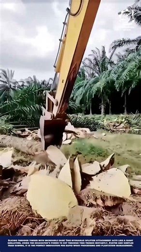 Excavator Tree Slicing Machine Innovation for palm oil plantation replanting