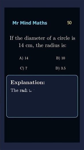 Find the Radius of a Circle | Easy Geometry Quiz #50