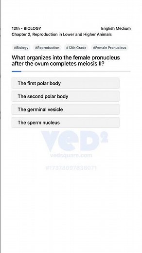 Biology 12th Reproduction Female Pronucleus Formation