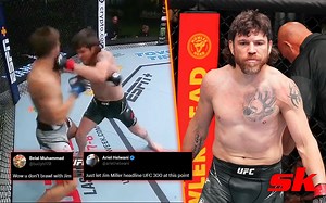 "Just let Jim Miller headline UFC 300" - MMA pros and fans give wholesome reactions to veteran's vicious left-hand KO