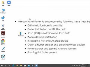 Flutter and JDK installation and setting paths, Android Studio installation and Flutter first run