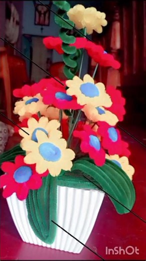 easy pipe cleaner flower pot