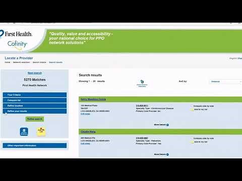 How to find a Provider (First Health PPO)