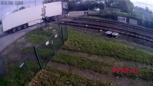 Reversing Back Over Level Crossing Proves to Be a Disastrous Idea as Train Smashes Into Truck