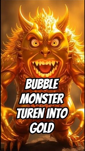 Bubble Monster Turns Into GOLD! 🤯 #shorts #toonyboom4