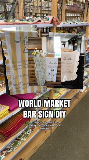 Create Stunning Bar Signs with World Market Napkins