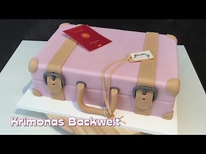"Goodbye - Cake" / Koffer Fondant Torte / Vintage Suitcase Cake Tutorial