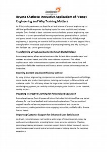 Beyond Chatbots Innovative Applications of Prompt Engineering and Why Training Matters - SlideServe