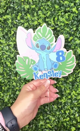 Stitch Cake Topper - Lilo and Stitch Birthday Decoration, Custom Name Age Cake Topper, Tropical Luau Party Supplies, Hawaiian Theme - Etsy UK