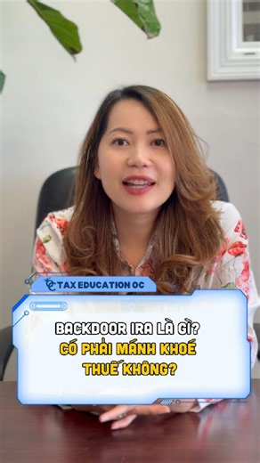 ❓ BACKDOOR ROTH IRA LÀ GÌ – MÁNH KHÓE HAY CHIẾN LƯỢC HỢP PHÁP? 🔓 Thật ra, đây là 'cửa sau' hợp pháp cho người thu nhập cao: Contribute non-deductible vào Traditional IRA (không giới hạn thu nhập), rồi convert sang Roth IRA để hưởng tăng trưởng & rút tiền miễn thuế! 💸 Bình thường, Roth IRA chỉ cho contribute nếu MAGI dưới $160k (single) hoặc $240k (joint) năm 2025 – nhưng backdoor 'bẻ khóa' rào cản này! 🎥Xem ngay để 'mở cửa sau' tài chính tương lai! Nếu cần 'chìa khóa cá nhân hóa', nhắn ngay V