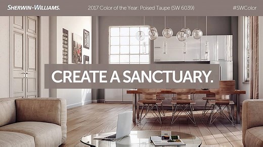 Announcing our 2017 Color of the Year: Poised Taupe (SW 6039). Balanced between warm and cool, it's the new neutral. http://bit.ly/2c4aHgu | Sherwin-Williams for Design Pros
