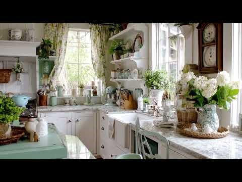 Vintage Cottage Kitchen Spring Refresh with Timeless Shabby Chic Charm and Cozy Farmhouse Style