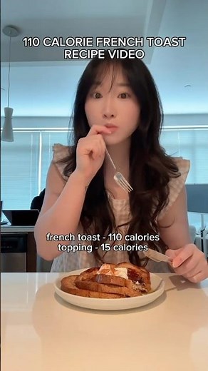 110 CALORIE FRENCH TOAST 🥞Recipe in description! #fyp