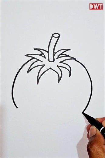 How to draw a Tomato easily | টমেটো ড্রইং |