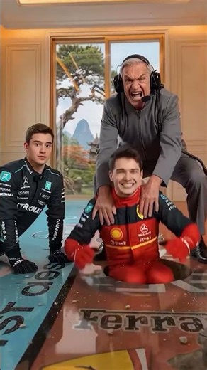 Bu zemin inanılmaz! 🤯 Mercedes ve Ferrari F1 yarışı epoksi üzerinde