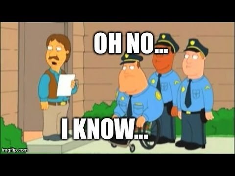 "OH NO! (I KNOW..)" - BRUCE (FAMILY GUY)