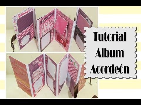 Tutorial mini álbum acordeón (desplegable) DIY SCRAPBOOK | Luisa PaperCrafts