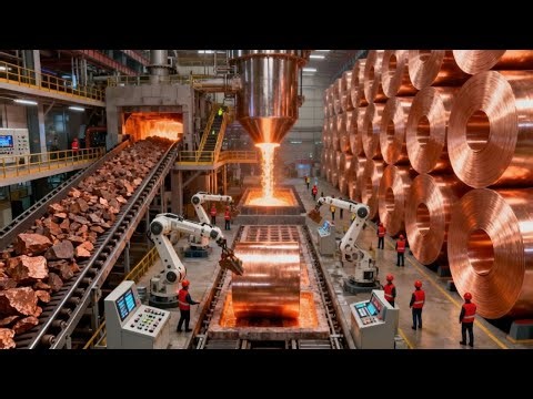 Inside the Mega Copper Factory 🏭 | From Raw Ore to 99.99% Pure Copper (Full A-Z Process)