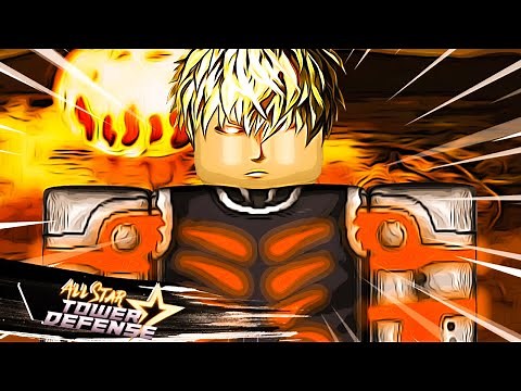 Lvl120 Genos 5star is a MACHINE GUN BRRR on All Star Tower Defense | Roblox