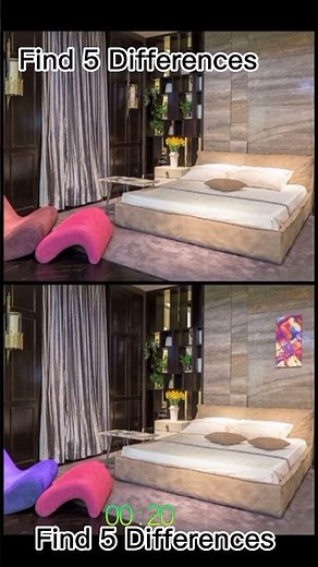 Spot the Differences: Modern Bedroom Edition! Can You Find All 5?