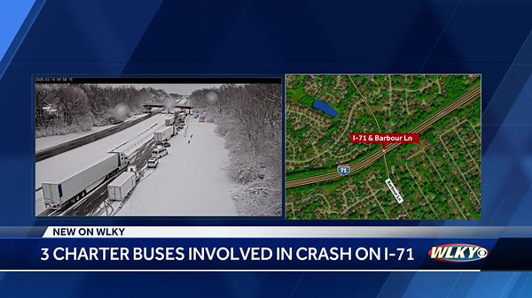 3 charter buses involved in crash on I-71, adults and children injured