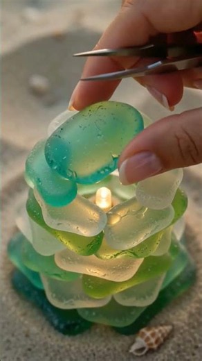 The Sea Glass Lighthouse | Beautiful Coastal Craft Story #Shorts