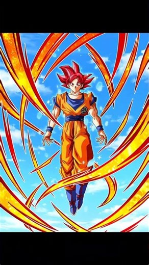 🔥 When a Saiyan becomes a God… Super Saiyan God Goku awake🔥 #goku #supersaiyan