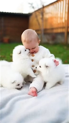 Cats & Babies: The Cutest Moments #ytshorts #cute #dogs #cats