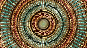 Orange gradient flash kaleidoscope wavy led neon vj loop animation