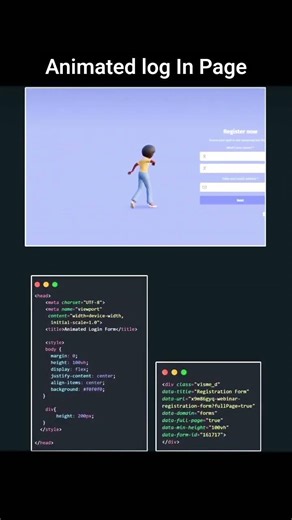 animated log in Page Code #coding #codemasters #programming