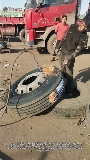 "Genius Tire Repair Hack! Watch How Heat Seals a Tire Perfectly - Amazing Skill"