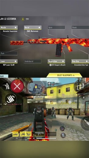 JAK-12 One shot Gunsmith | #shorts #codm #callofdutymobile