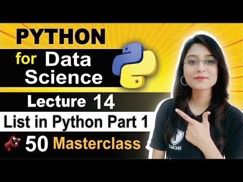 Python for Data Science Lecture 14 || Lists in Python Part 1