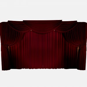 Animated Theater Curtains Stage - 3D Model by ogmodels