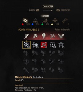 The Witcher 3: Wild Hunt - Combat Skill Tree Quick Reference Guide
