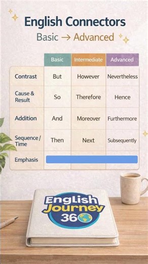 English Connectors from Basic to Advanced