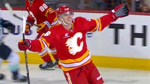 Frost picks top corner on 2-on-1 rush for second goal with Flames