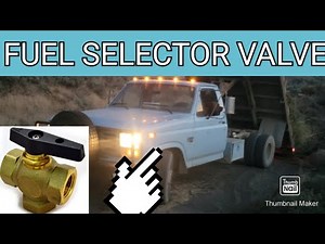 ford fuel tank selector valve delete using brass 3 way valves to run #wmo #blackdiesel in the #idi