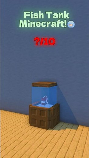 I Built a Fish Tank in One Block🐠 #minecraftbuilding