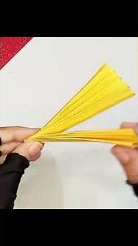 paper sunflower fan 🪭 | how to make a paper fan | #diy #artandcraft #easycraftwithaishu