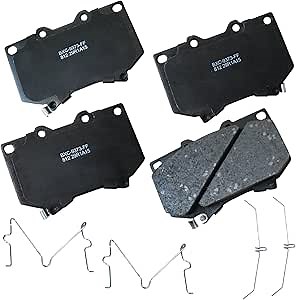 Bendix Premium SBC812 Ceramic Front Brake Pads for Toyota Sequoia 2007-2001, Tundra 2003-2000