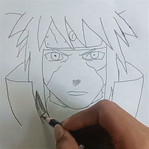 it is to draw minato namikaze step dy step #reelviral #minato 🌀