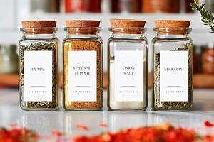 Printable Spice Jar Labels, Minimalist Spice Jar Labels Template, Modern Spice Jar Label, Editable Spice Labels, Personalized Spice Jar #f40 - Etsy