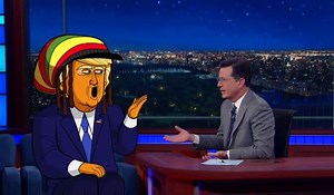 Stephen Colbert Asks Cartoon Donald Trump How He Plans to Win Over Bernie Sanders Supporters - TVovermind