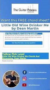 FREE CHORD SHEET - Little Old Wine Drinker Me by Dean Martin | Ian O'Brien